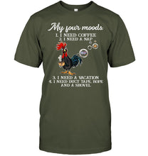 Load image into Gallery viewer, I Need Coffee A Nap A Vacation Duct Tape Hope And A Showel Guys Tee