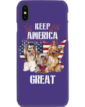 Load image into Gallery viewer, Keep America Great Yorkshire Terrier Gift For Dog Lovers Phone case