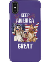 Load image into Gallery viewer, Keep America Great Yorkshire Terrier Gift For Dog Lovers Phone case