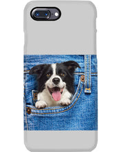 Load image into Gallery viewer, Border Collie In Denim Pocket Gift For Dog Lovers Phone case