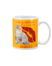 Load image into Gallery viewer, Cat With Red Lips You'll Love Me Forever Gift For Cat Lovers Mug