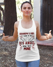 Load image into Gallery viewer, Grandpa's Girl I Used To Be His Angel Gift For Men Ladies Flowy Tank