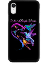 Load image into Gallery viewer, Hummingbirds Heart Shaped I Am A Simple Woman Gift For Mom Phone case