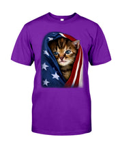 Load image into Gallery viewer, Lovely Tote Bag Cat In American Flag Gift For Cat Lovers Guys Tee
