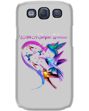 Load image into Gallery viewer, Hummingbirds Heart Shaped I Am A Simple Woman Gift For Mom Phone case
