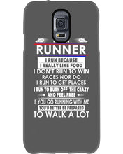 Load image into Gallery viewer, I Am A Runner I Run Because I Really Like Food Custom Design Phone case