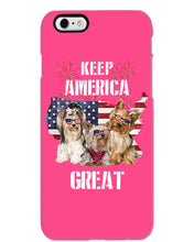 Load image into Gallery viewer, Keep America Great Yorkshire Terrier Gift For Dog Lovers Phone case