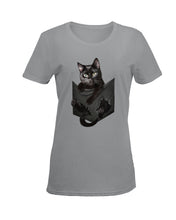 Load image into Gallery viewer, Cat In Your Front Pocket Perfect Gift For Friends Who Loves Cat Ladies Tee
