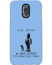 Load image into Gallery viewer, A Girl Her Dog Her Horse It's A Beautiful Thing Phone case