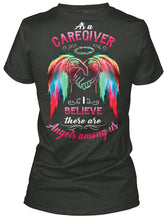 Load image into Gallery viewer, Market Trendz As A Caregiver Believe There Are Angels Among Us Gift For Caregiver Ladies V-Neck