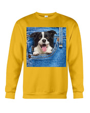 Load image into Gallery viewer, Border Collie In Denim Pocket Gift For Dog Lovers Sweatshirt