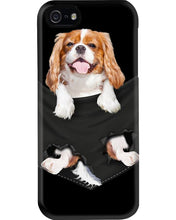 Load image into Gallery viewer, Cavalier King Charles Spaniel In Pocket - Dogs Lovers Gift Phone case