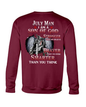 Load image into Gallery viewer, July Man Son Of God Birthday Meaningful Gift For Men Sweatshirt