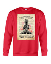Load image into Gallery viewer, I'm Mostly Peace Love And Light Yoga Gift For Yoga Lovers Sweatshirt