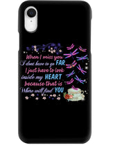 Load image into Gallery viewer, Butterflies When I Miss You I Just Have To Look Inside My Heart Gift For Lover Phone case
