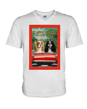 Load image into Gallery viewer, Cavalier Happy Holiday Gift For Dog Lovers Guys V-Neck