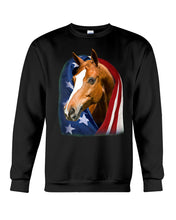 Load image into Gallery viewer, Horse Covered Into USA Flag Meaningful Gift For Men Sweatshirt