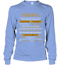 Load image into Gallery viewer, Cheryl Custom Name Gift A Warrior's Mentality With A Poet's Soul Unisex Long Sleeve