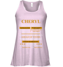 Load image into Gallery viewer, Cheryl Custom Name Gift A Warrior's Mentality With A Poet's Soul Ladies Flowy Tank