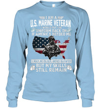 Load image into Gallery viewer, I Am A US Marine Veteran If America Needed Me Gift Unisex Long Sleeve