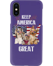 Load image into Gallery viewer, Keep America Great Yorkshire Terrier Gift For Dog Lovers Phone case