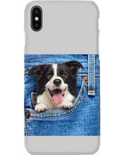 Load image into Gallery viewer, Border Collie In Denim Pocket Gift For Dog Lovers Phone case