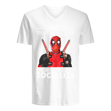 Load image into Gallery viewer, Deadpool I Almost Had To Socialize Gift For Fans Guys V-Neck