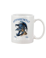 Load image into Gallery viewer, Apparently I Have An Attitude Blue Dragon Mug