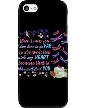 Load image into Gallery viewer, Butterflies When I Miss You I Just Have To Look Inside My Heart Gift For Lover Phone case