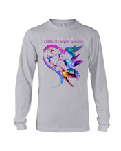 Load image into Gallery viewer, Hummingbirds Heart Shaped I Am A Simple Woman Gift For Mom Unisex Long Sleeve