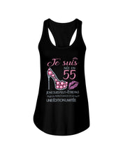 Load image into Gallery viewer, Je Suis Nee En 55 Je Ne Suis Peut-Être Pas Birthday Gift For Grandma Ladies Flowy Tank