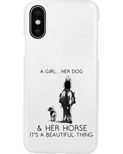 Load image into Gallery viewer, A Girl Her Dog Her Horse It's A Beautiful Thing Phone case