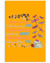 Load image into Gallery viewer, Butterflies When I Miss You I Just Have To Look Inside My Heart Gift For Lover Vertical Poster