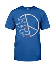 Load image into Gallery viewer, Image All The People Living Life In Peace Custom Design For Friends Guys Tee