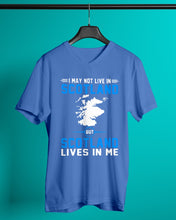 Load image into Gallery viewer, I May Not Live In Scotland But Scotland Lives In Me Custom Design Guys V-Neck