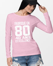 Load image into Gallery viewer, Fabrique En 80 40 Ans D'Excellence Custom Design Gift For Friends Unisex Long Sleeve