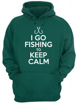 Load image into Gallery viewer, I Go Fishing To Keep Calm Gift For Fishing Lovers Hoodie