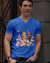 Load image into Gallery viewer, Gift For Dog LoversChesapeake Bay Retriever With Peonies Guys V-Neck