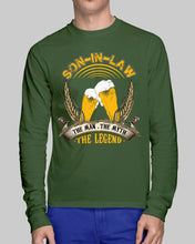Load image into Gallery viewer, Beer Day Funny Gift For Son-In-Law The Man The Myth The Legend Unisex Long Sleeve