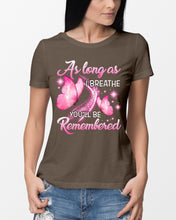 Load image into Gallery viewer, As Long As I Breathe You'll Be Remembred Custom Gift For Family Ladies Tee