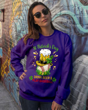 Load image into Gallery viewer, Baseball Drink Beer Day St Patrick's Day Gift For Baseball Lovers Sweatshirt