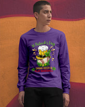 Load image into Gallery viewer, Baseball Drink Beer Day St Patrick's Day Gift For Baseball Lovers Unisex Long Sleeve