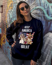 Load image into Gallery viewer, Keep America Great Yorkshire Terrier Gift For Dog Lovers Sweatshirt