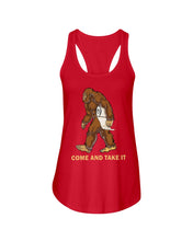 Load image into Gallery viewer, Bigfoot Come And Take It Simple Custom Design Ladies Flowy Tank