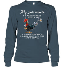 Load image into Gallery viewer, I Need Coffee A Nap A Vacation Duct Tape Hope And A Showel Unisex Long Sleeve