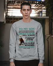 Load image into Gallery viewer, Look Right Beside You Eagle Mom Gift For Son Sweatshirt
