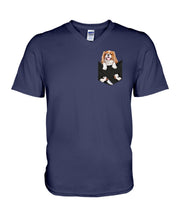 Load image into Gallery viewer, Cavalier King Charles Spaniel In Pocket - Dogs Lovers Gift Guys V-Neck