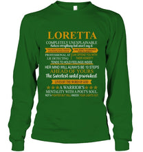 Load image into Gallery viewer, Loretta Custom Name Gift A Warrior's Mentality With A Poet's Soul Unisex Long Sleeve