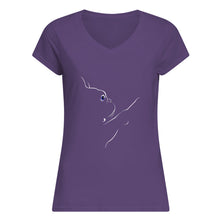 Load image into Gallery viewer, I Love My Frenchie Custom Design Gift For Friends Ladies V-Neck