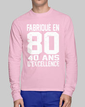 Load image into Gallery viewer, Fabrique En 80 40 Ans D'Excellence Custom Design Gift For Friends Unisex Long Sleeve